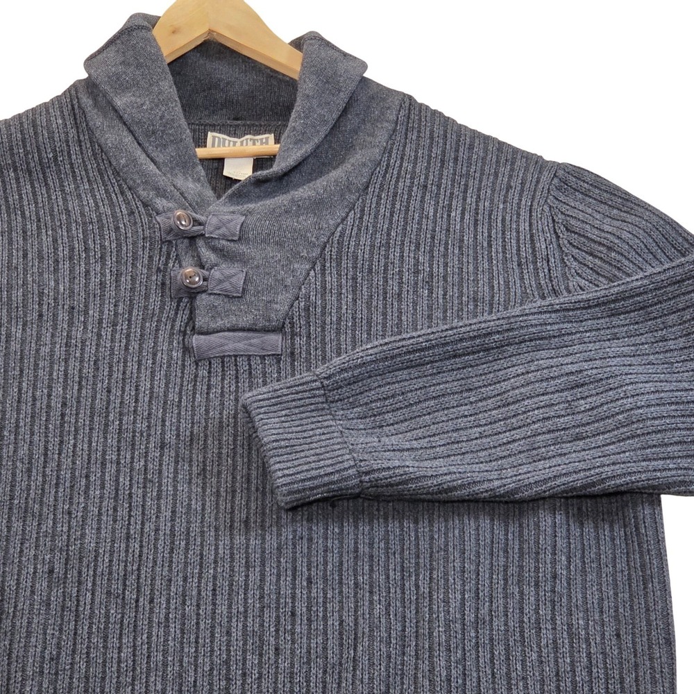 Duluth Trading Men's 3XL High Neck Infantry Sweater Gray